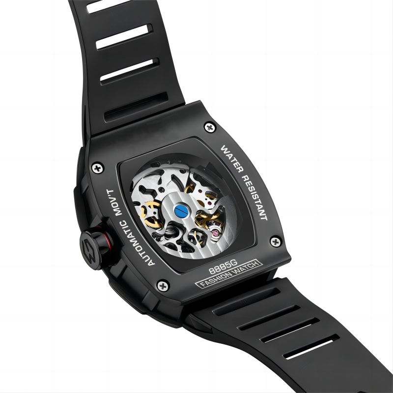 CMW-8023 Mens Skeleton Mechanical Psychic Compass-Blue Watch Custom Logo