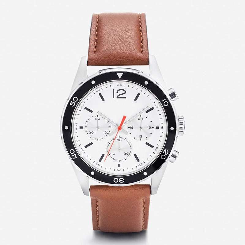 Men Watch Chronograph GM-7025  Leather Strap Custom Watch