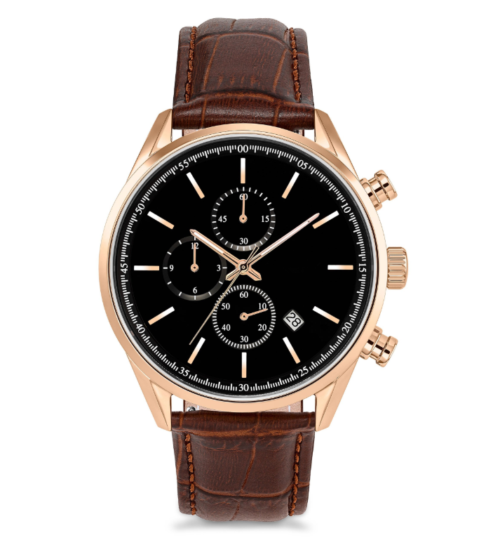 GM-7030 Custom Chronograph Leather Strap Watches For Men