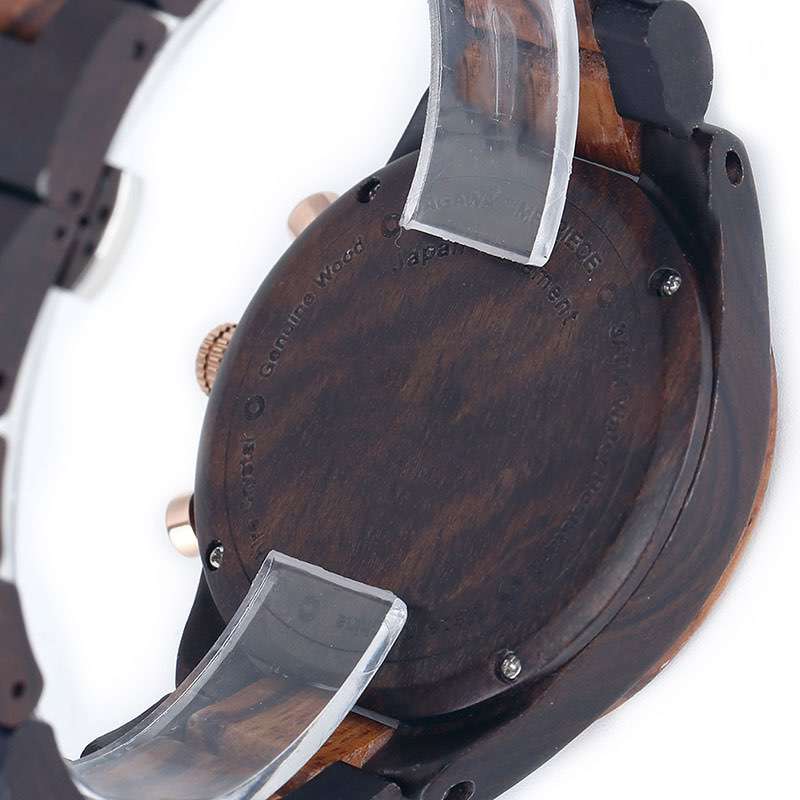Chronograph Wooden Watches for Men CM-8010 Customize Chinese Watches Factory