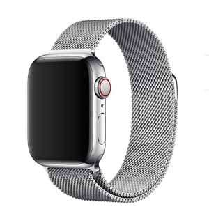 Stainless Steel Apple Watch Mesh Metal Loop Band With Adjustable Magnetic Closure Replacement Strap Fit For Apple Smart Iwatch Series 