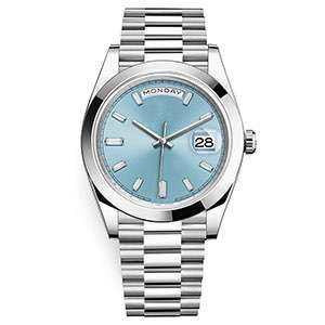GM-8054 Trendy Mens Watch With Blue Dial Hot Sell Stainless Steel Men’s Watch 5ATM Water Resistant Watch  Accept Customization