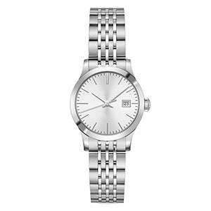 Steel Color Stainless Steel Ladies Wrist Watch Sun Brush Dial Watches For Ladies Custom Logo GF-7090