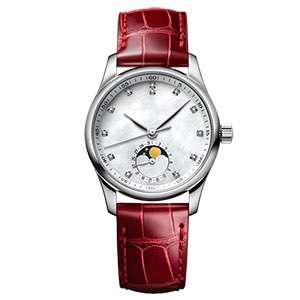 GF-7091 Women Wrist Watch With Diamond Dial Leather Strap Good Quality Luxury Style Women Watch