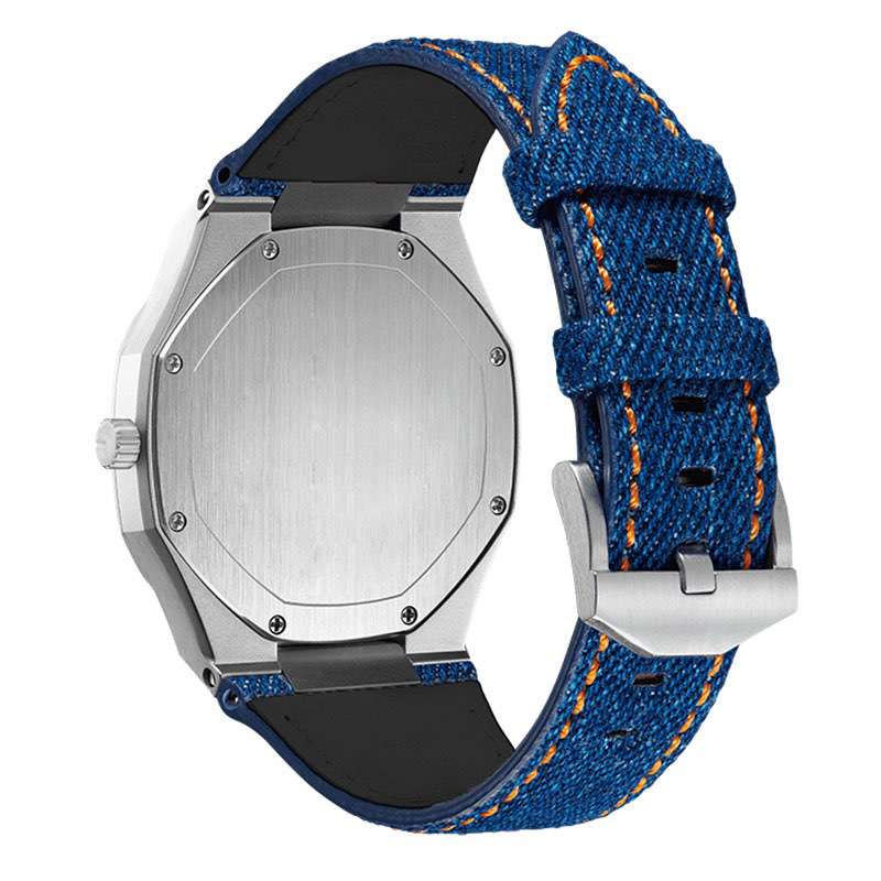 GM-8011 Quartz Watches Japan Movement Steel Color Case With Blue Dial Watch  Custom Men's Watches