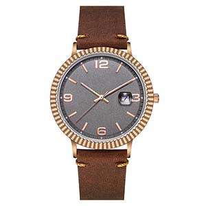 The Best Men Watch Luminous Pointer Belt Watch Brown Belt Grey Dial Men's Custom Watch GM-8076