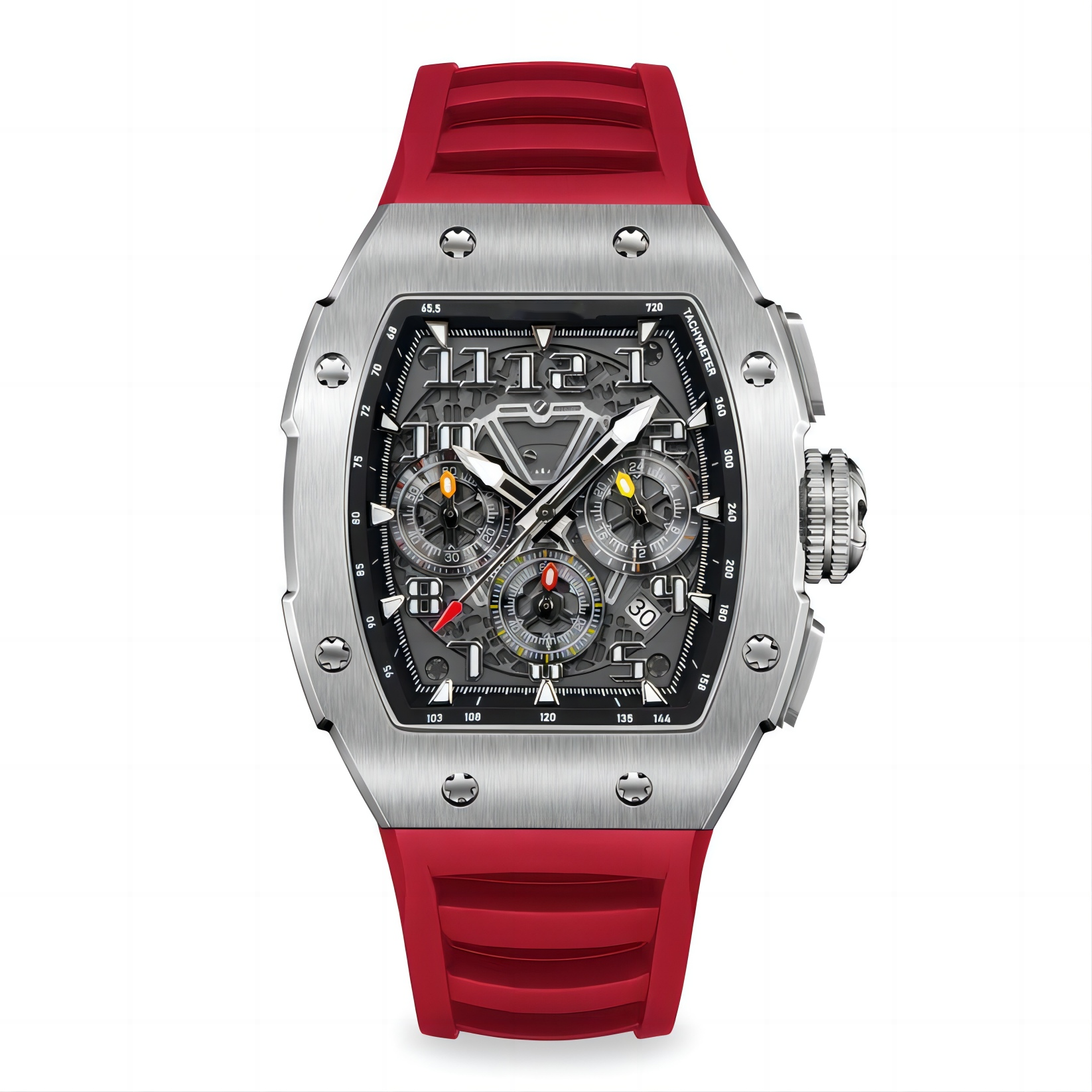 CMW-8049 Mens Womens Chronograph Watches Sports Silicone Rubber Bands Customizing