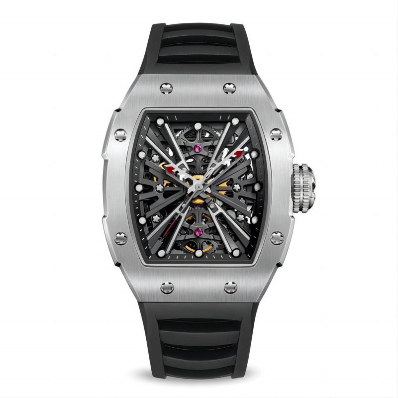 CMW-8031 Mens Skeleton Mechanical The X Series-Silvery Watch Custom Logo