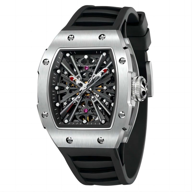 CMW-8031 Mens Skeleton Mechanical The X Series-Silvery Watch Custom Logo