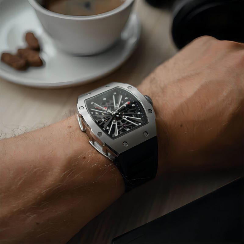 CMW-8031 Mens Skeleton Mechanical The X Series-Silvery Watch Custom Logo