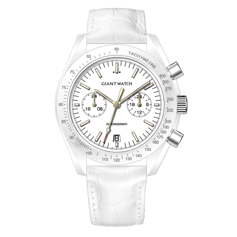 GM-2416 Men's Watch Ceramic Watch Japanese Quartz Movement Watch Fashion Business Watch Waterproof OEM