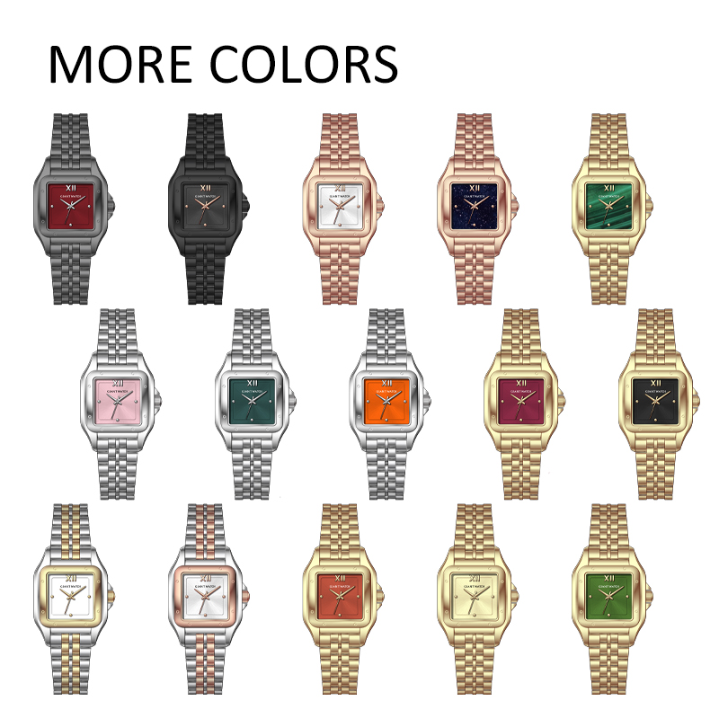 GM-S01 Affordable Women’s Quartz Watch with Square Design, Hard Mineral Glass, 3ATM Water Resistant, Japan Movement