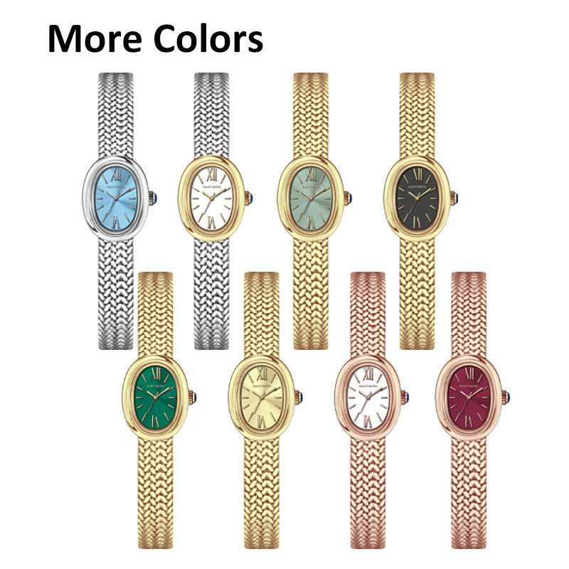S09 Fashionable Elliptical Women's Timepiece: PC11 Mech, Bathtub Case 36mm Stainless Strap