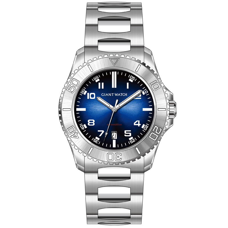 S11 42mm Sports Automatic Watch - 5ATM Water Resistant, Screw Case Back, Sunburst/Hammer Dial, Super-LumiNova Lume