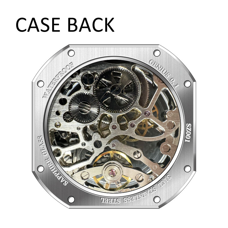 New Irregular Mechanical Watch Men Fashion Waterproof 5Bar Steampunk Hollow Alloy Case Customer Logo OEM Tourbillon Watch