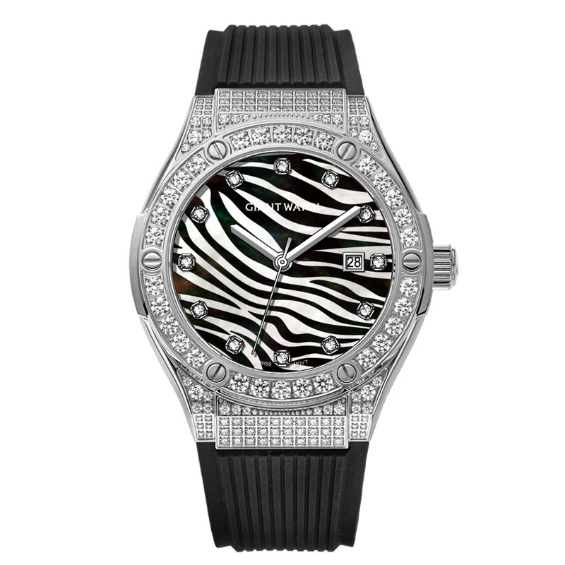 Classic Men's Quartz Watch Fashionable Waterproof Luminous Diamond Watch Leopard Print Watch Suitable for Daily Wear Christmas Gift