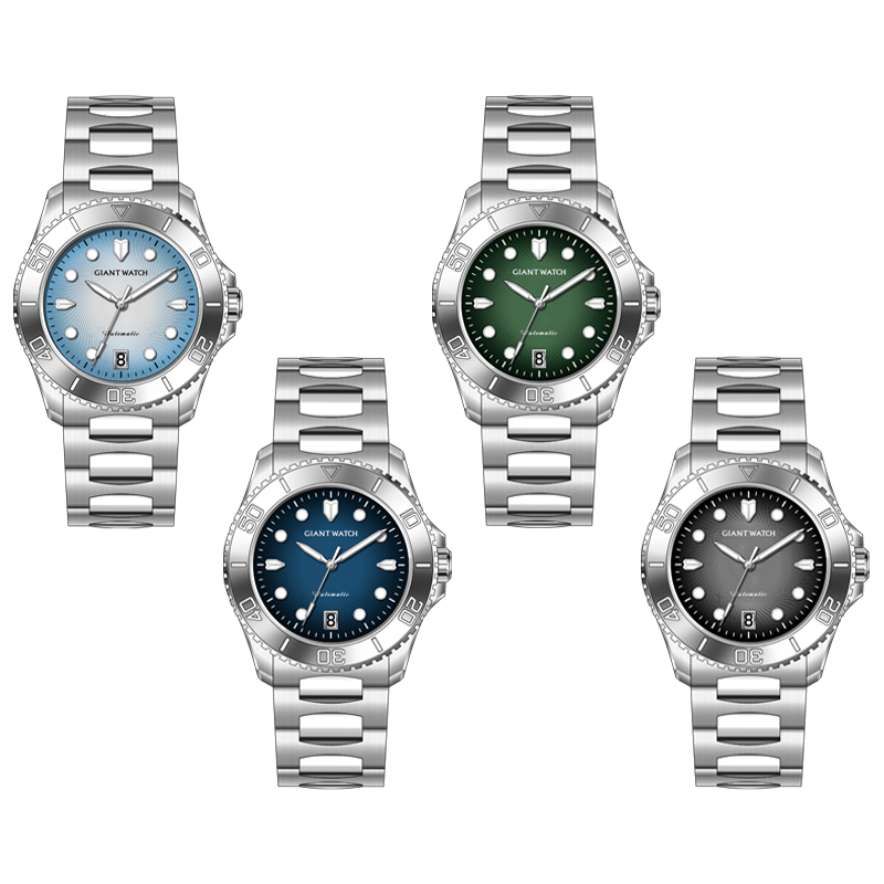Heavy Custom NH35 Automatic Men Watch 40mm Round Stainless Steel Date 3ATM Elegant Automatic Watch For Men