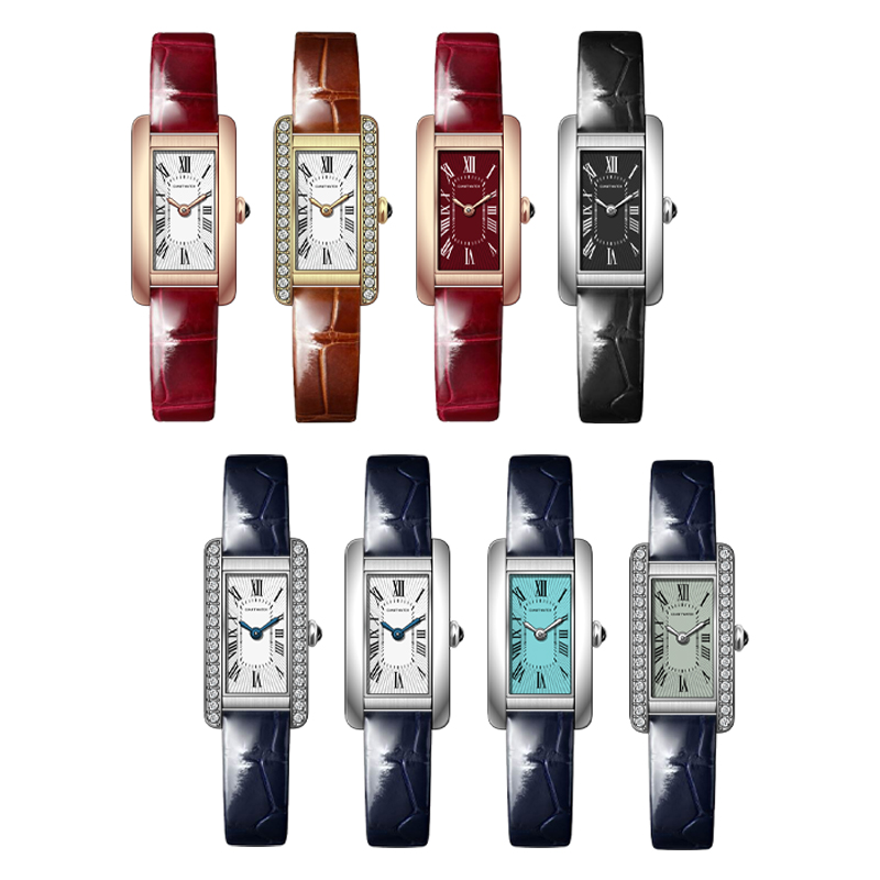 Luxury Vintage Square Watch For Women Leather Band 152mm Case VX00 Quartz 3ATM Heavy Custom Lady Watch