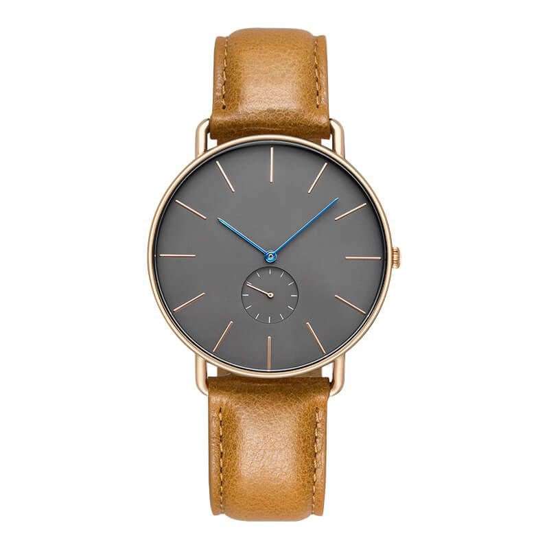 Genuine Leather Strap Watch Custom LOGO GF-7009