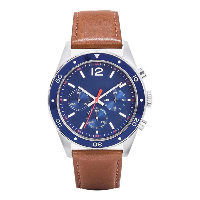 Men Watch Chronograph GM-7025  Leather Strap Custom Watch