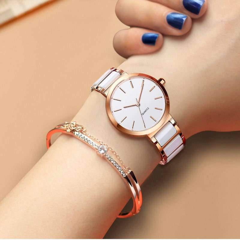 Womens Ceramic Watches Custom LOGO GF-7014