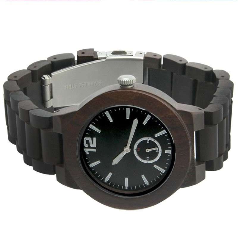 GW-7010 Wood Black Watch Men Custom Logo