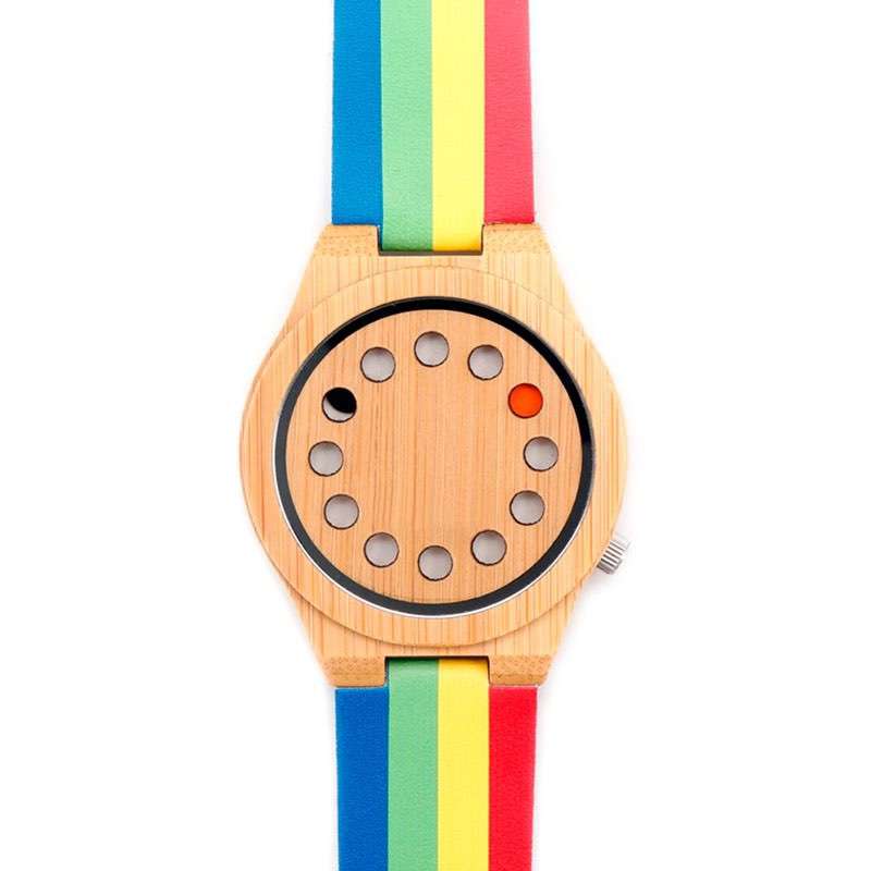 GW-7009 Nylon Strap Wood Watches For Men Custom Logo