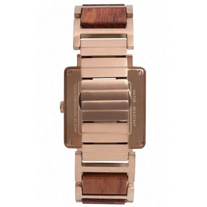 GW-7012 Square Steel Wood Watches Custom Logo