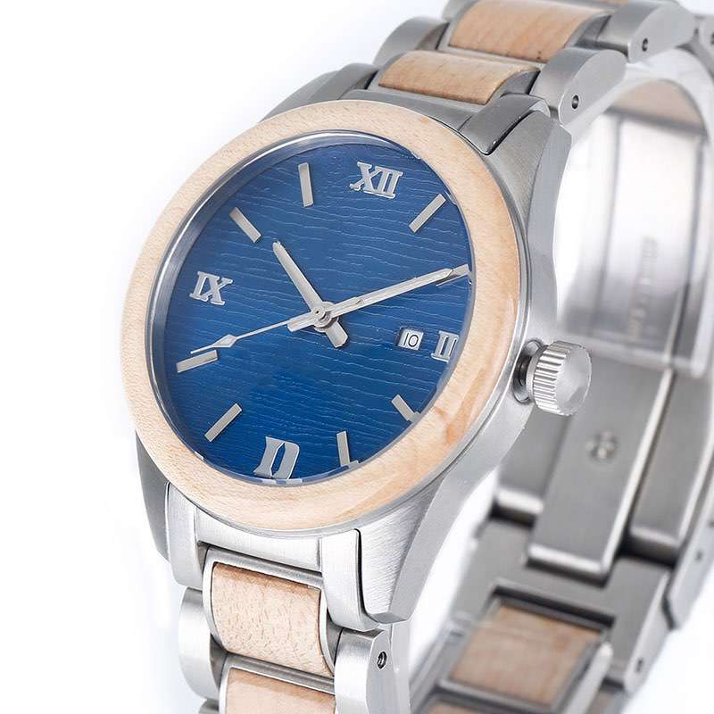Steel+ Wooden Watches Women GM-7016 Customize Watches For Quality Brand Company Top OEM Watch Factory