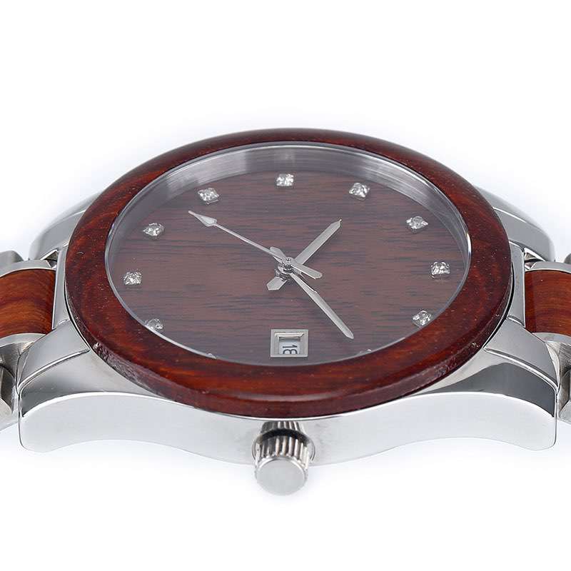 Steel+ Wooden Watches Women GM-7017 OEM Watches For Quality Brand Company