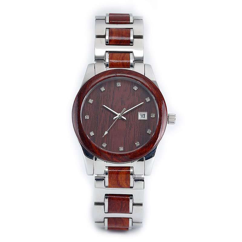 Steel+ Wooden Watches Women GM-7017 OEM Watches For Quality Brand Company