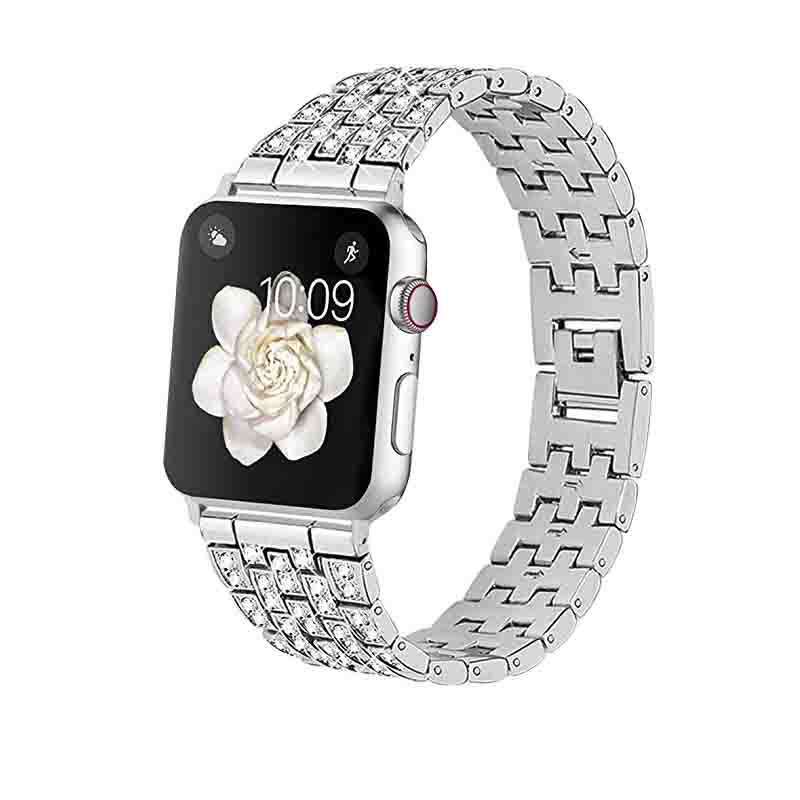 High Quality Factory Price Diamond Apple Watch Strap Accepted In Small Orders Stainless Apple Watch Band