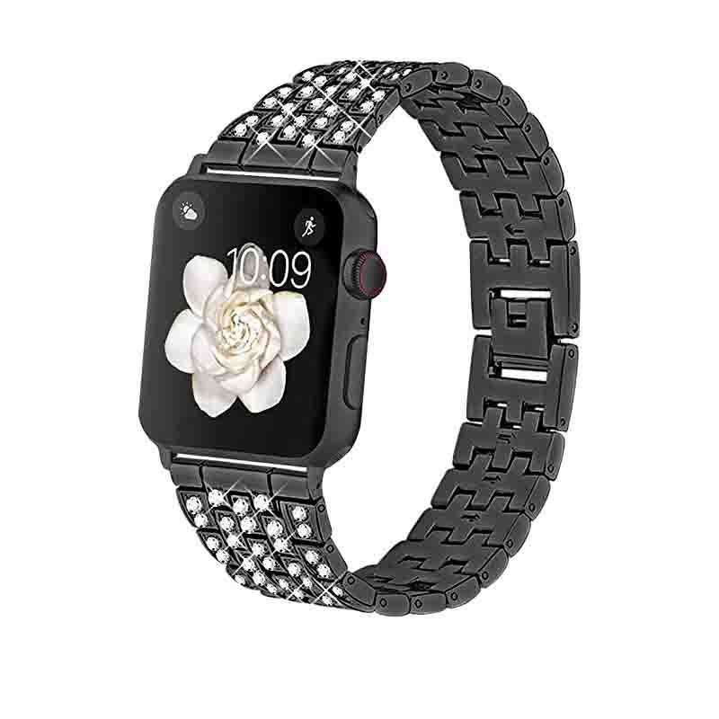 High Quality Factory Price Diamond Apple Watch Strap Accepted In Small Orders Stainless Apple Watch Band