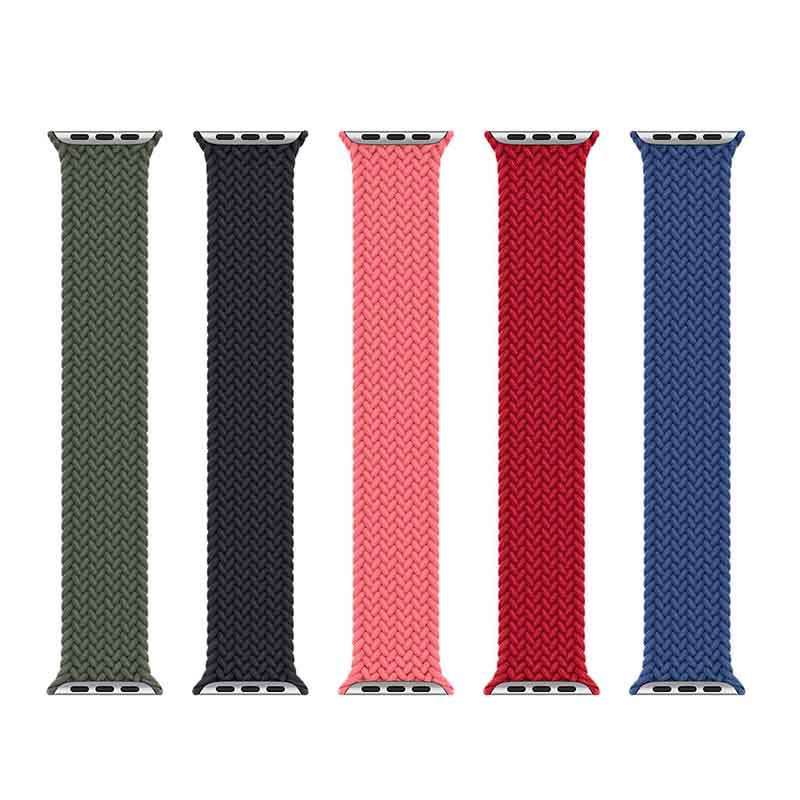 Woven Nylon Apple Watch Band Light Weight Strap With Stainless Steel Buckle Wristband Compatible With Apple Watch
