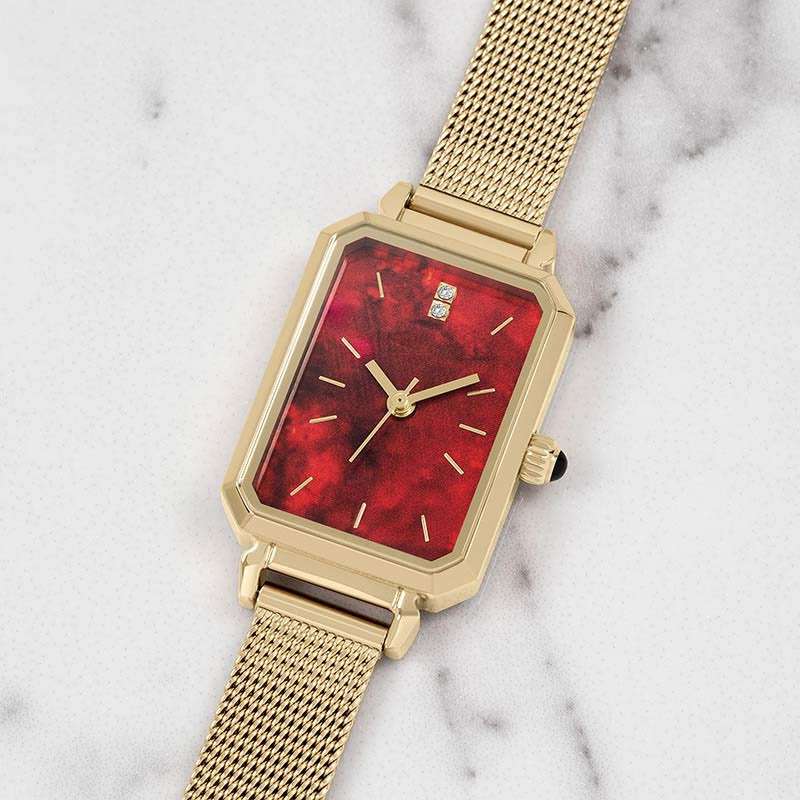  Stainless Steel Ladies Watch Square Shape Slim Wristwatch OEM Watches GF-7032