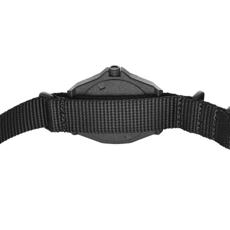 GM-8008 Black Watches For Men Single Pass Woven Nylon Watch Band Stainless Steel Wristwatch OEM Watch