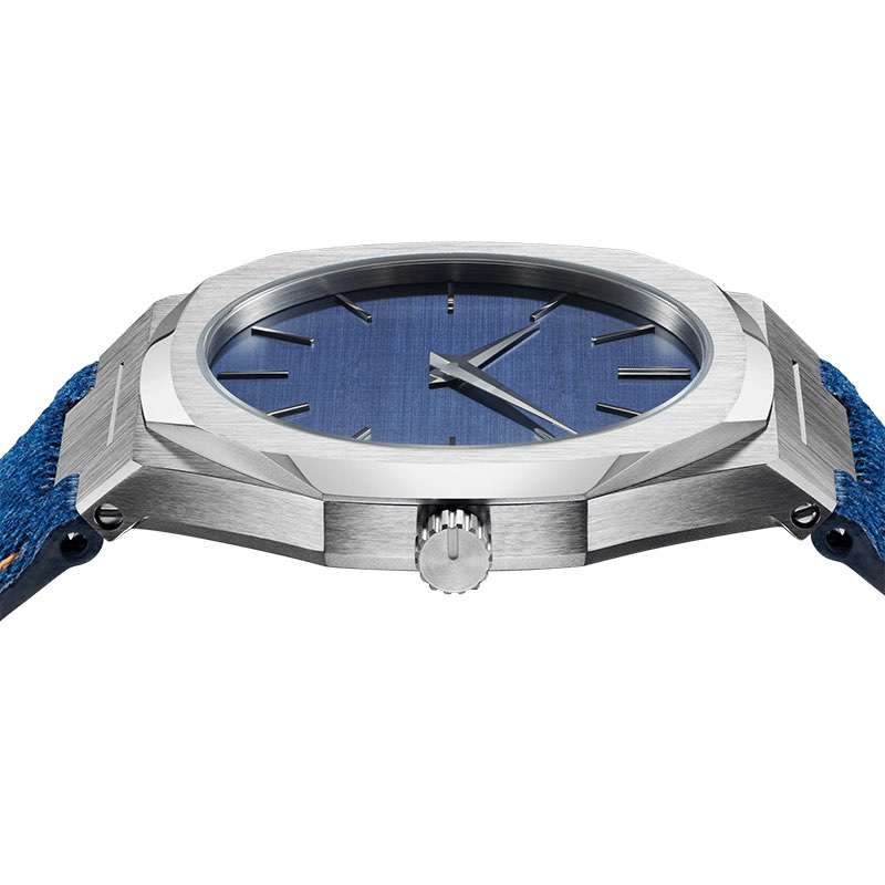 GM-8011 Quartz Watches Japan Movement Steel Color Case With Blue Dial Watch  Custom Men's Watches