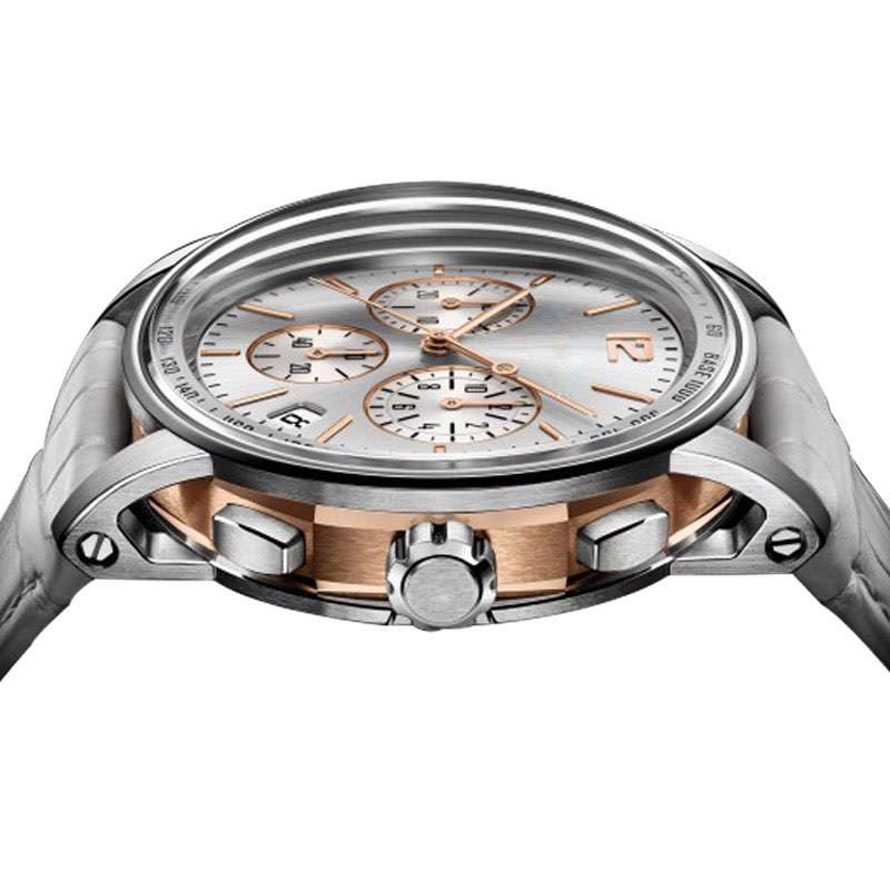 CM-8039 Rose Gold Hour Mark Leather Band Watch Custom Chronograph Watch Manufacturers China