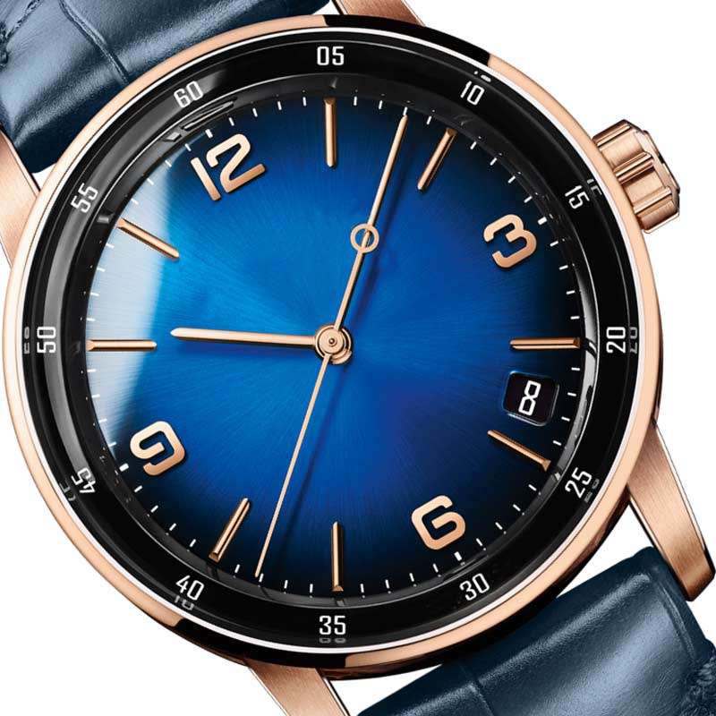 Luxury Blue Military Men Watches Minimalist Quartz Watches Leather Wristwatches Custom Logo Watch GM-8014