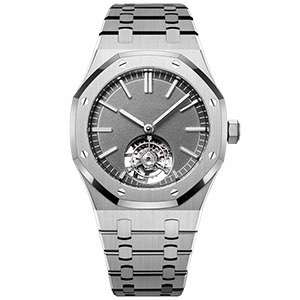 Custom Logo Automatic Men Watches Steel Band Silver Mechanical Skeleton Dial OEM Watch GM-8019