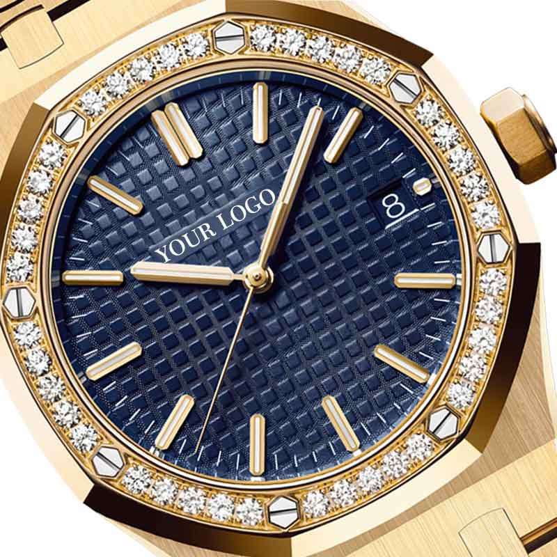GF-7049 New Fashion Women Watch Rose Gold Luxury Diamond Wristwatch Delicate Classic Style Bracelet Private Label Lady Watch