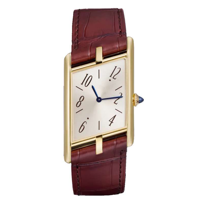 GM-8037 Vintage Business Style Mens Watch Unique Case Shape With Leather Band Custom Mens Watch Factory