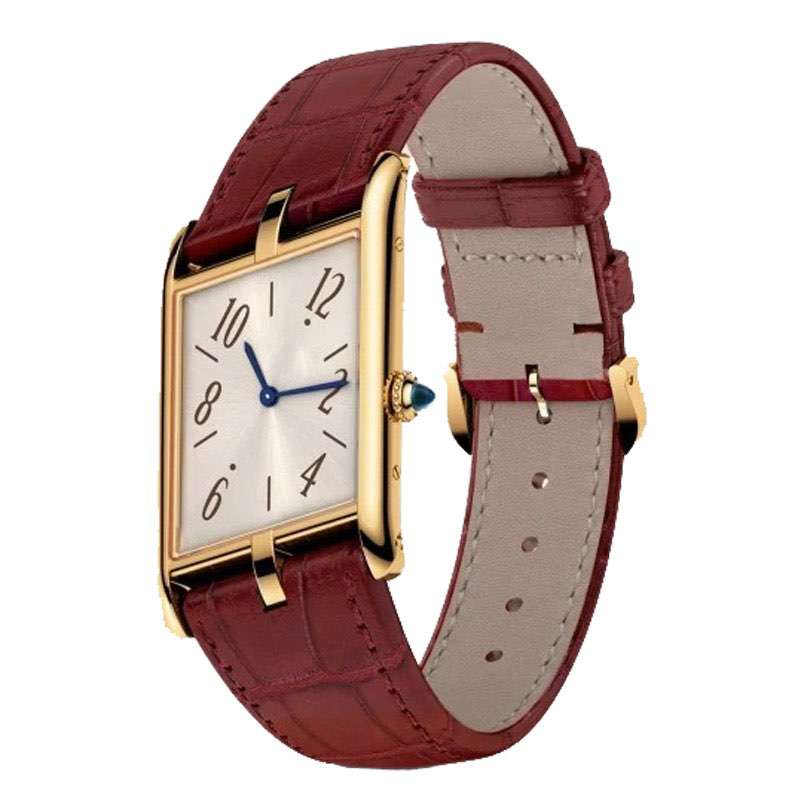 GM-8037 Vintage Business Style Mens Watch Unique Case Shape With Leather Band Custom Mens Watch Factory