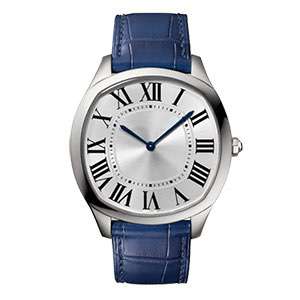 GM-8028 Fashion Business Watch For Man Navy Blue Band Stainless Steel Quartz Watch Factory In China