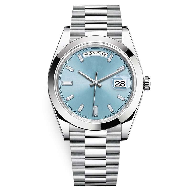 GM-8054 Trendy Mens Watch With Blue Dial Hot Sell Stainless Steel Men’s Watch 5ATM Water Resistant Watch  Accept Customization