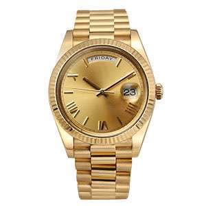 GM-8052 Gold Color Stainless Steel Watch For Man Rolex Style Mens Watch Japan Classic Quartz Watch For Man