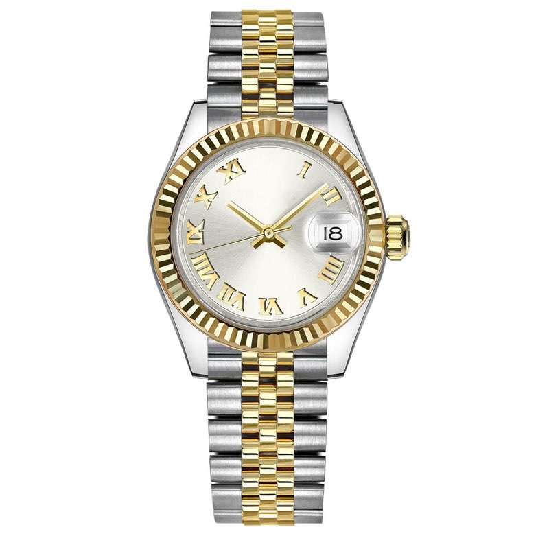 GF-7072 Stainless Steel Ladies Watch Fashion Style Silver And Gold Color Band Accept Customization Factory In China