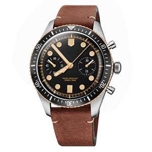GD-1002 Leather Band Chronograph Quartz Watch For Men Business Style Diver Watch Custom Logo