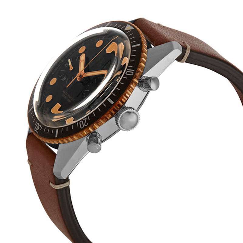 GD-1002 Leather Band Chronograph Quartz Watch For Men Business Style Diver Watch Custom Logo