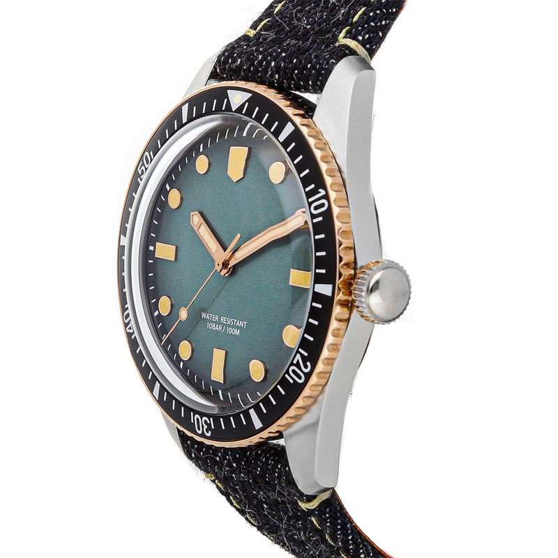 GD-1001 Fashion Style Diver Watch For Man Leather Band Watches Accept Custom Logo Hot Sale Style Watch